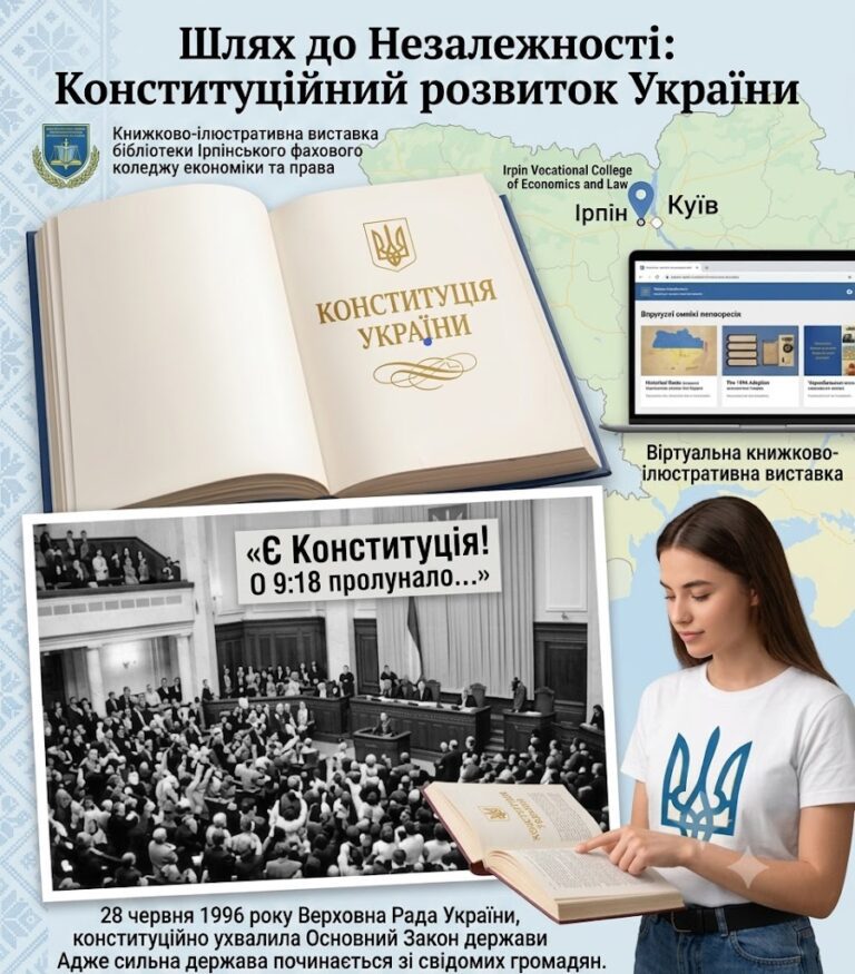 Віртуальна виставка до Дня Конституції України «Шлях до Незалежності: Конституційний розвиток України»