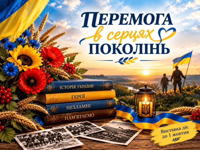 Перемога в серцях поколінь: книжкова виставка та відеопрезентація до Дня захисників і захисниць України та Дня українського козацтва